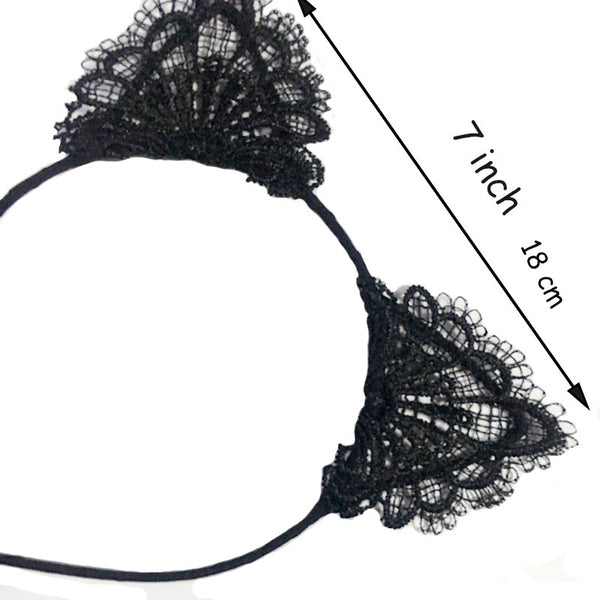 Alluring Lace Cat Ears Headband