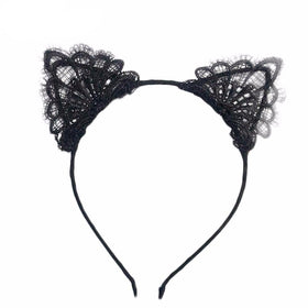Alluring Lace Cat Ears Headband