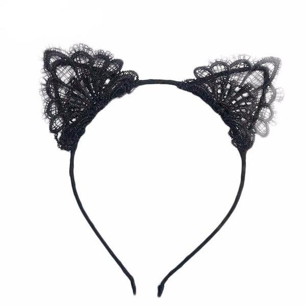 Alluring Lace Cat Ears Headband