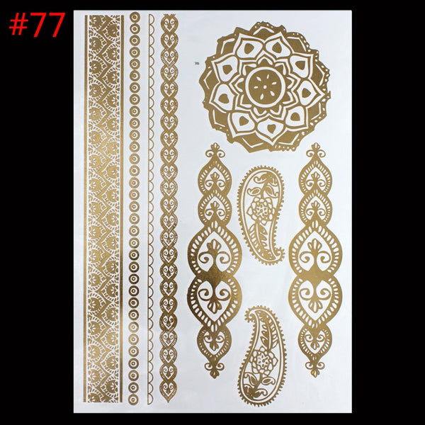 Non Permanent Gold Flash Tattoo