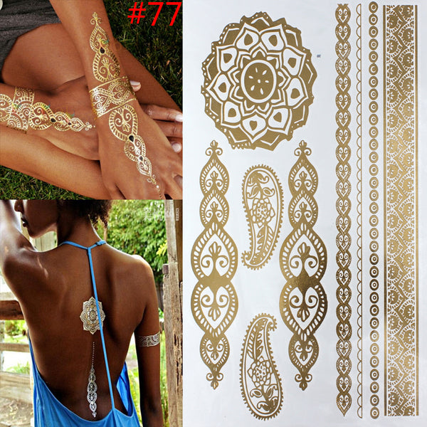 Non Permanent Gold Flash Tattoo