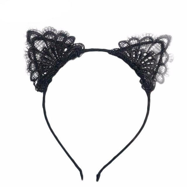 Alluring Lace Cat Ears Headband