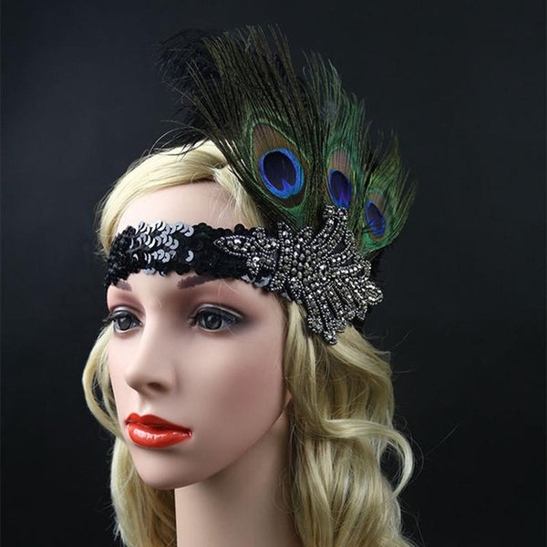 Stylish Beaded Sequin Hair Band