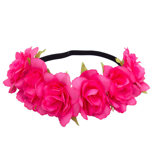 Handmade Rose Flower Headband